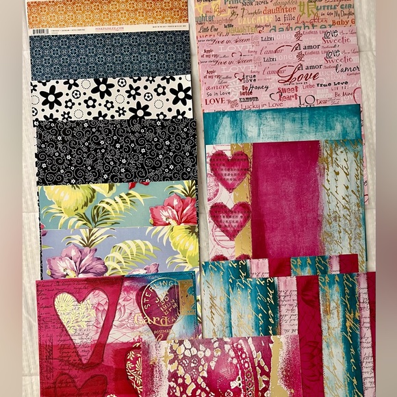 Scrapbook paper bundle of over 100 specialty papers & foam board alphabet - Picture 1 of 12